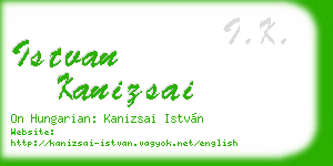 istvan kanizsai business card