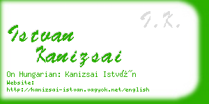 istvan kanizsai business card
